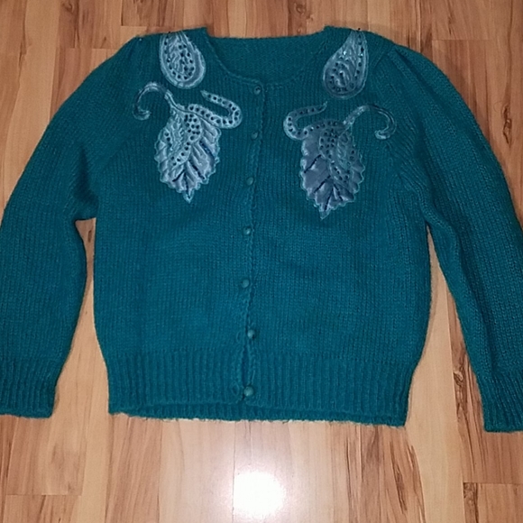 Vintage 80s Cardigan Sweater - Picture 2 of 8